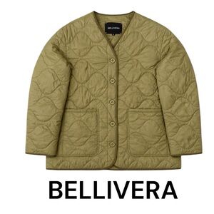 Bellivera Women's Quilted Liner Utility Jacket Olive Green Size Small